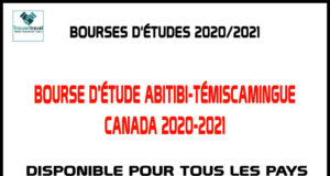 Bourse D’étude Abitibi-Témiscamingue Canada 2020-2021
