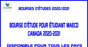 Bourse D’étude Pour Étudiant MAECD Canada 2020-2021