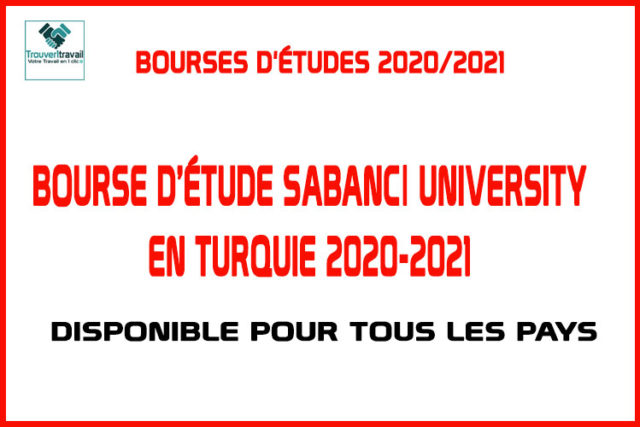 Bourse-D’étude-Sabancı-University-en-Turquie-2020-2021