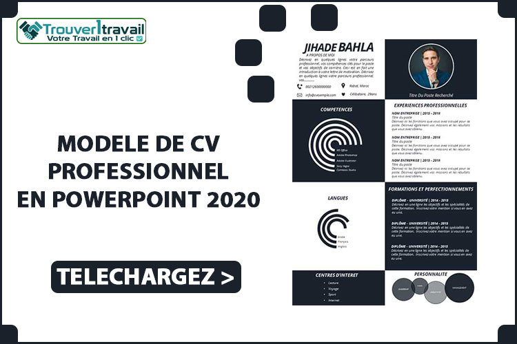 CV Professionnel PowerPoint 2020 à télécharger