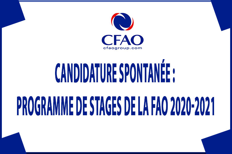 Candidature spontanée : Programme de Stages de la FAO 2020-2021