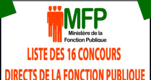 LISTE DES 16 CONCOURS DIRECTS DE LA FONCTION PUBLIQUE