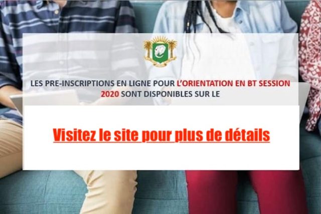 Côte d’Ivoire Orientation BT session 2020